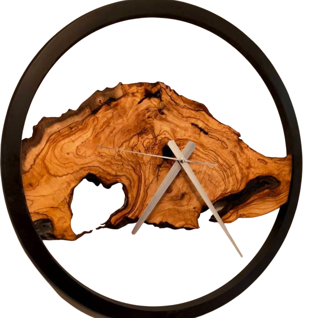 Rustic Olive Wood Wall Clock Wholesale vendor