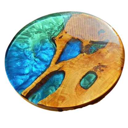 Epoxy Resin & Wood Table Top - Metallic Bicolor Wholesale vendor