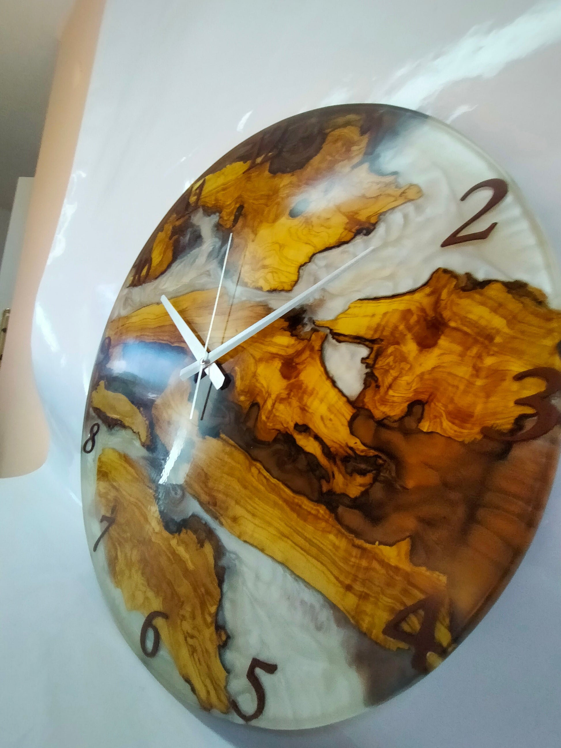 Bicolor Epoxy & Olive Wood Wall Clock ürününün kopyası Wholesale vendor