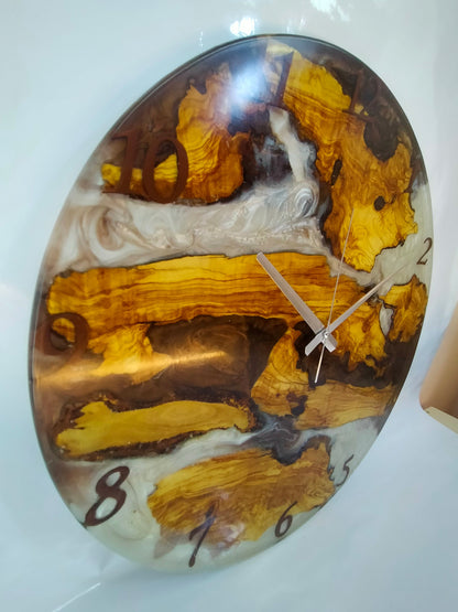 Bicolor Epoxy & Olive Wood Wall Clock ürününün kopyası Wholesale vendor