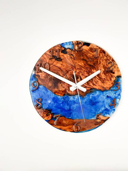 Clocks for wall, Resin Wall Clock, Wall Clock, Wall art, Wall Decor, Wooden Clock, Large wall clock, Large wall clock resinwoodliving