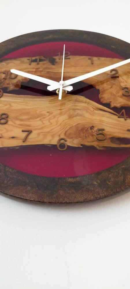 Epoxy clock, Resin clock, Clock for wall, Epoxy Wall Clock, Resin Wall Clock, Wooden Wall Clock--Sold, Large wall clock resinwoodliving