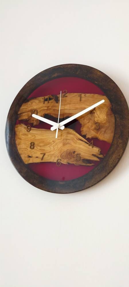 Epoxy clock, Resin clock, Clock for wall, Epoxy Wall Clock, Resin Wall Clock, Wooden Wall Clock--Sold, Large wall clock resinwoodliving