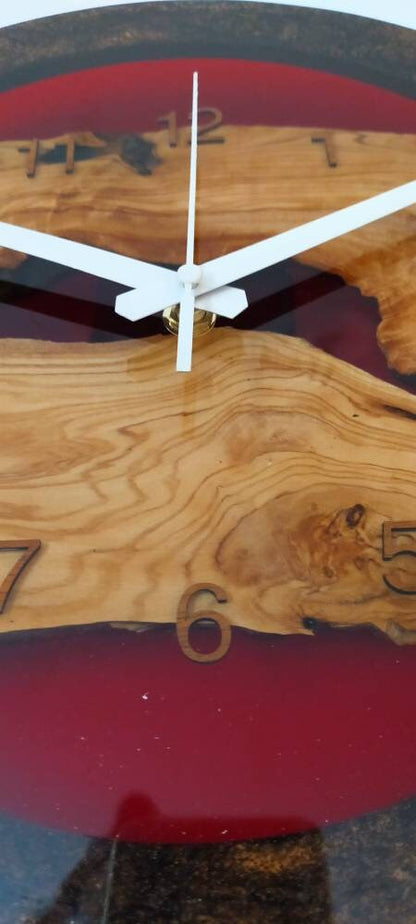 Epoxy clock, Resin clock, Clock for wall, Epoxy Wall Clock, Resin Wall Clock, Wooden Wall Clock--Sold, Large wall clock resinwoodliving