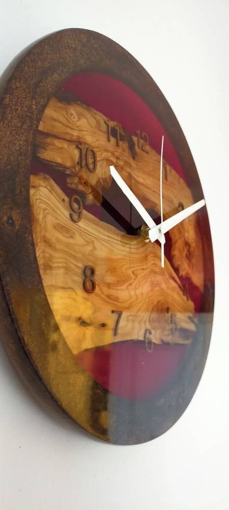 Epoxy clock, Resin clock, Clock for wall, Epoxy Wall Clock, Resin Wall Clock, Wooden Wall Clock--Sold, Large wall clock resinwoodliving