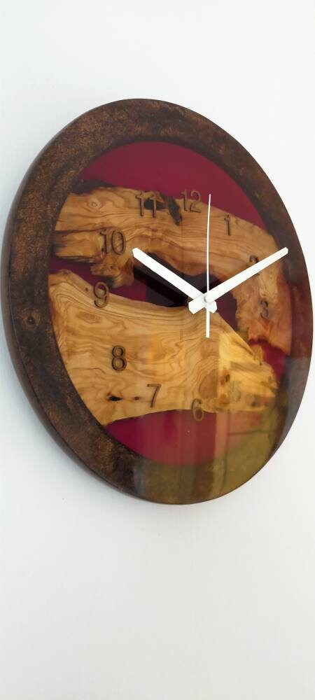 Epoxy clock, Resin clock, Clock for wall, Epoxy Wall Clock, Resin Wall Clock, Wooden Wall Clock--Sold, Large wall clock resinwoodliving