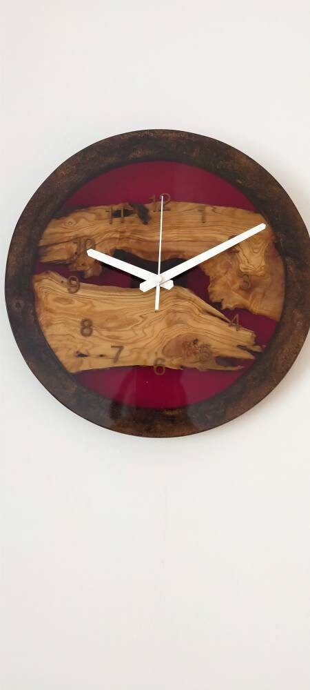 Epoxy clock, Resin clock, Clock for wall, Epoxy Wall Clock, Resin Wall Clock, Wooden Wall Clock--Sold, Large wall clock resinwoodliving