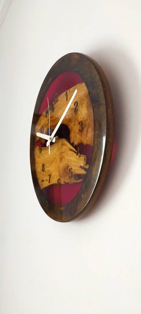 Epoxy clock, Resin clock, Clock for wall, Epoxy Wall Clock, Resin Wall Clock, Wooden Wall Clock--Sold, Large wall clock resinwoodliving