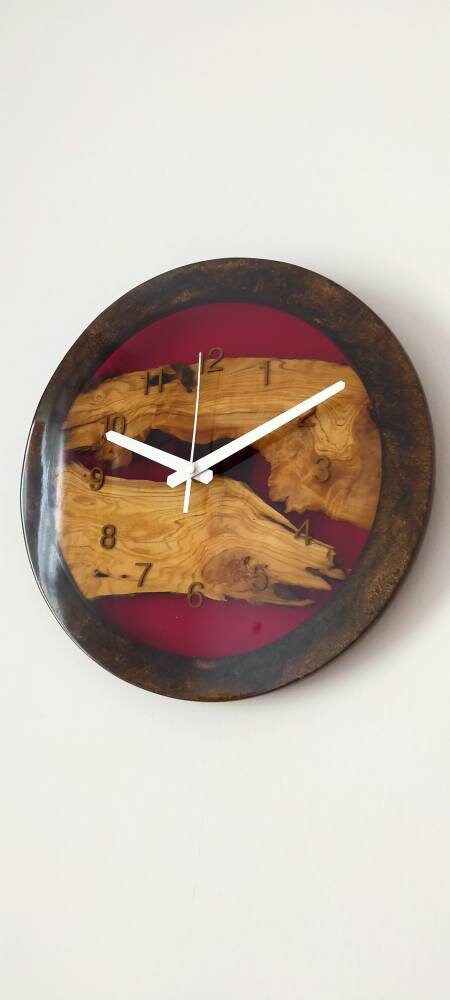 Epoxy clock, Resin clock, Clock for wall, Epoxy Wall Clock, Resin Wall Clock, Wooden Wall Clock--Sold, Large wall clock resinwoodliving