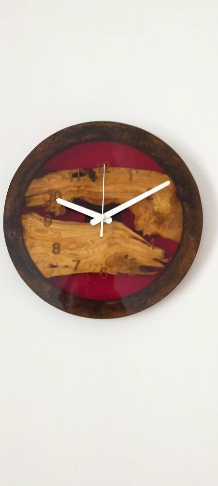 Epoxy clock, Resin clock, Clock for wall, Epoxy Wall Clock, Resin Wall Clock, Wooden Wall Clock--Sold, Large wall clock resinwoodliving