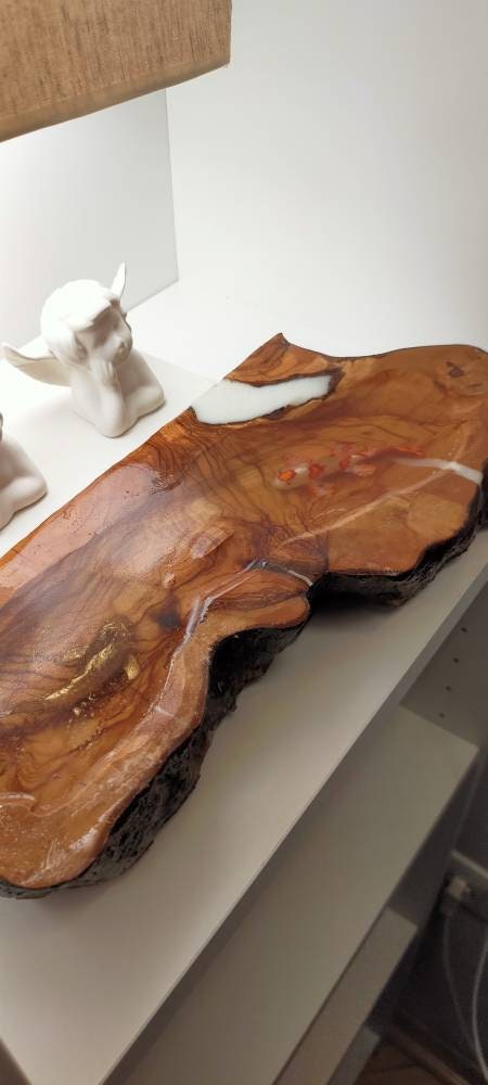 Koifish in resin, gift for friend, Aquarium Look 3D fish pond, Housewarming gift resinwoodliving