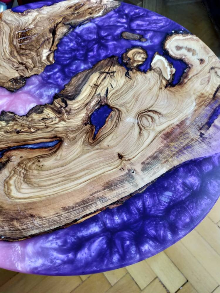 Epoxy Resin & Wood Table Top - Metallic Bicolor Wholesale vendor