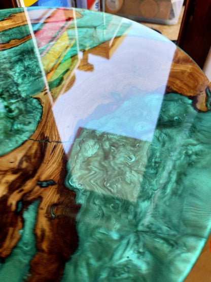 Epoxy Resin & Wood Table Top - Metallic Wholesale vendor