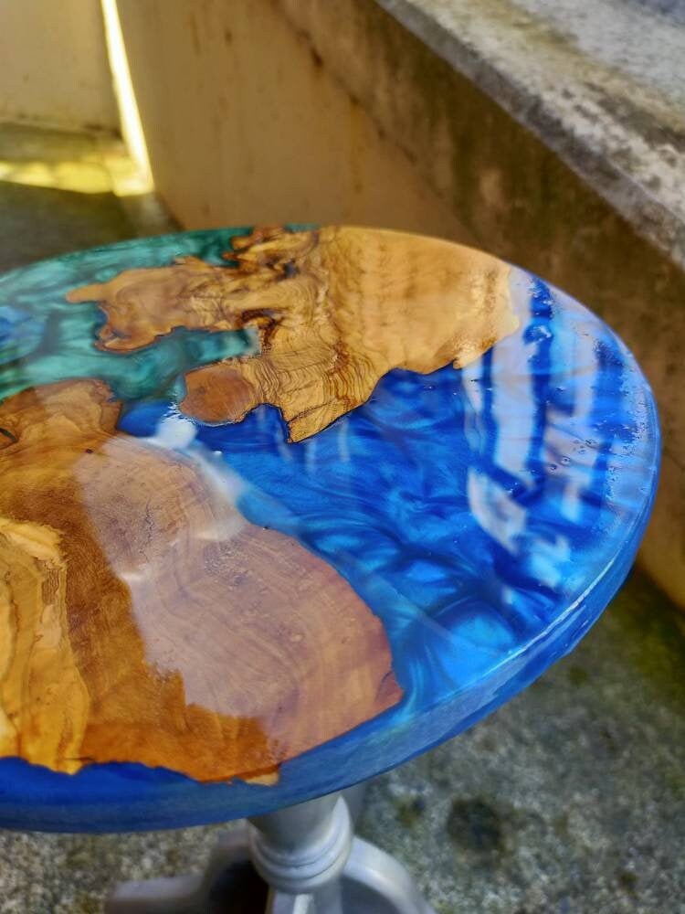 Epoxy Resin & Wood Table Top - Metallic Bicolor Wholesale vendor