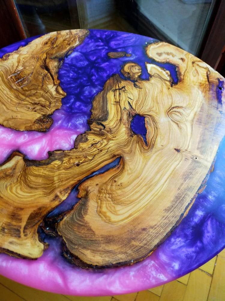 Epoxy Resin & Wood Table Top - Metallic Bicolor Wholesale vendor