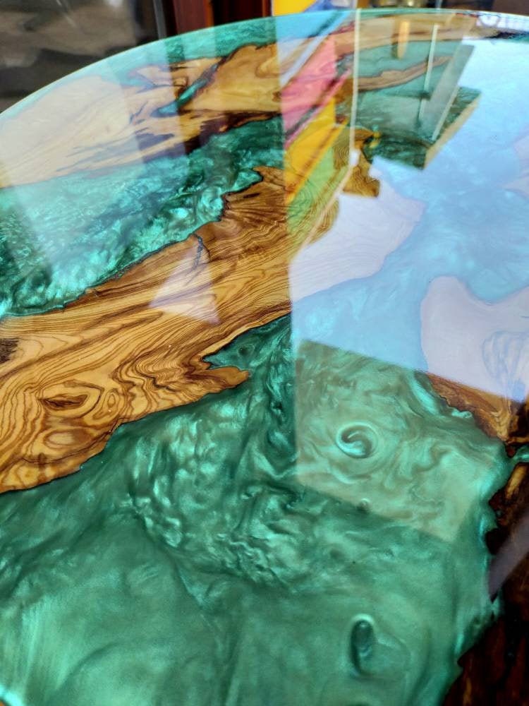 Epoxy Resin & Wood Table Top - Metallic Wholesale vendor