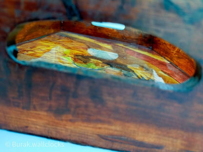 Epoxy Resin & Wood Serving Tray - Live Edge Serving Tray resinwoodliving