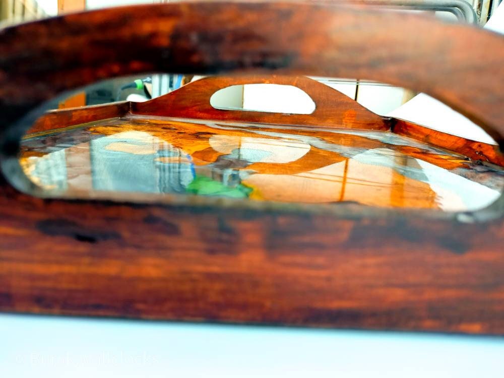 Epoxy Resin & Wood Serving Tray - Regular Edge Serving Tray Wholesale vendor