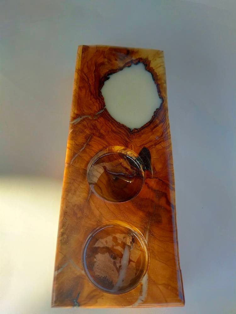 Epoxy Candle holder resinwoodliving