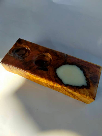 Epoxy Candle holder resinwoodliving