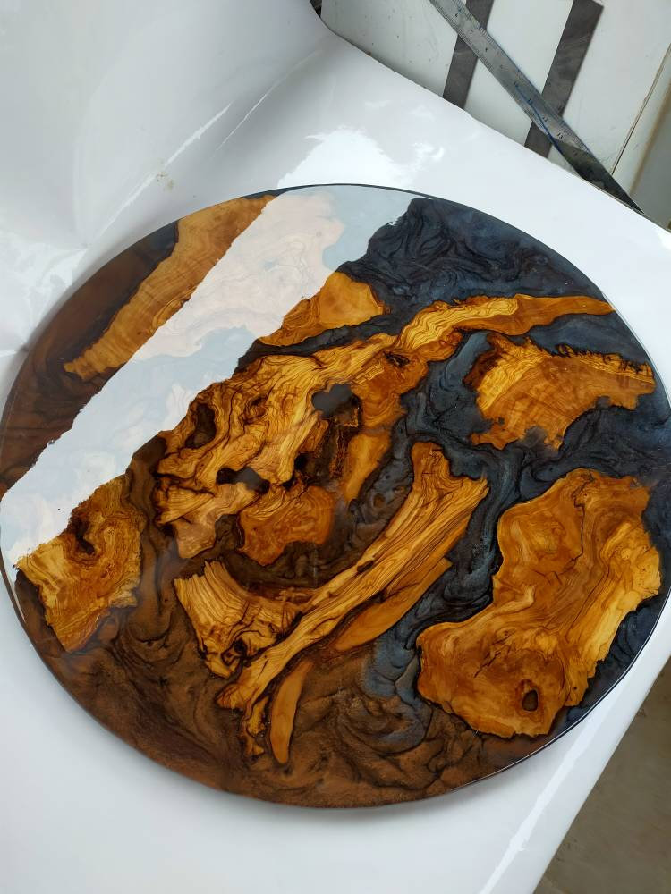 Epoxy Resin & Wood Table Top - Metallic Bicolor Wholesale vendor