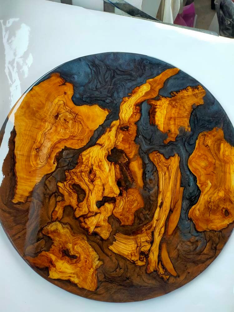 Epoxy Resin & Wood Table Top - Metallic Bicolor Wholesale vendor