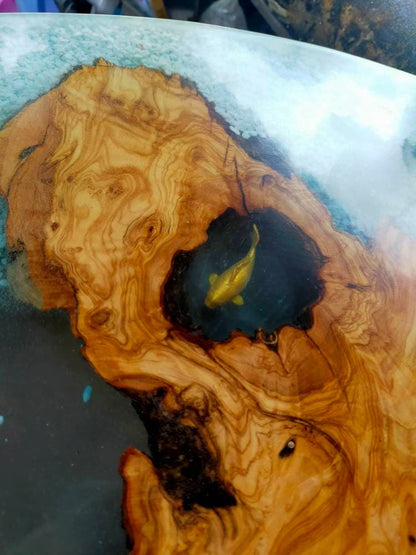 Epoxy Resin & Wood Table Top - Aquarium Wholesale vendor