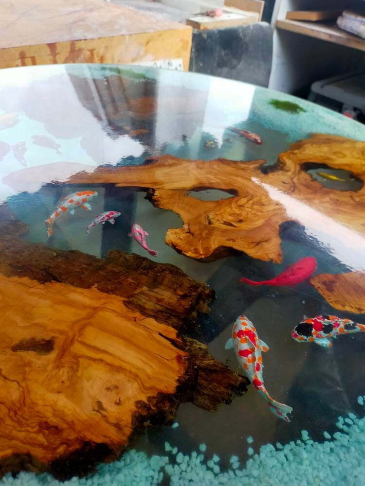 Epoxy Resin & Wood Table Top - Aquarium Wholesale vendor