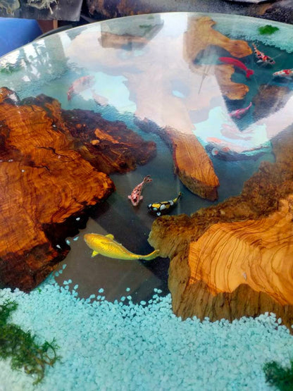 Epoxy Resin & Wood Table Top - Aquarium Wholesale vendor