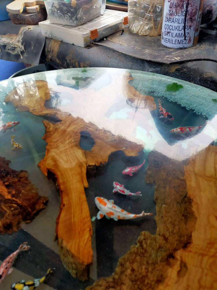 Epoxy Resin & Wood Table Top - Aquarium Wholesale vendor