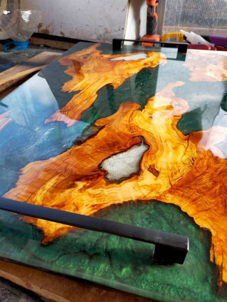 Epoxy top online coffee table