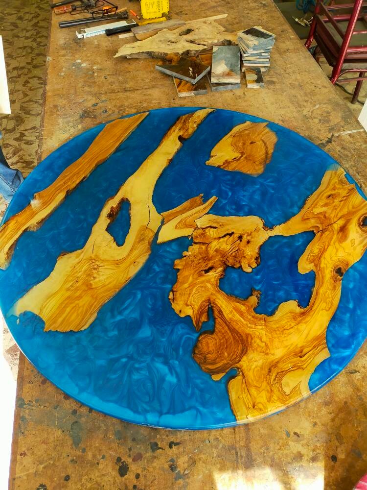 Epoxy Resin & Wood Table Top - Metallic Wholesale vendor