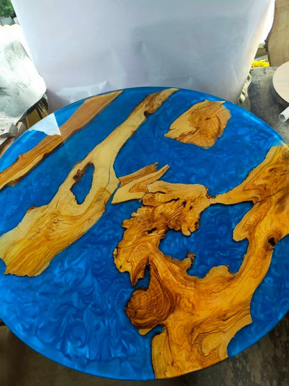 Epoxy Resin & Wood Table Top - Metallic Wholesale vendor