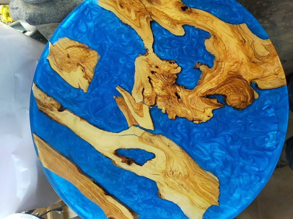 Epoxy Resin & Wood Table Top - Metallic Wholesale vendor