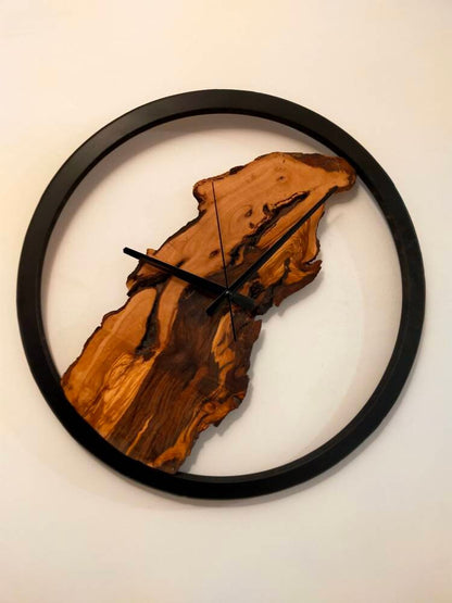 Rustic Olive Wood Wall Clock Wholesale vendor