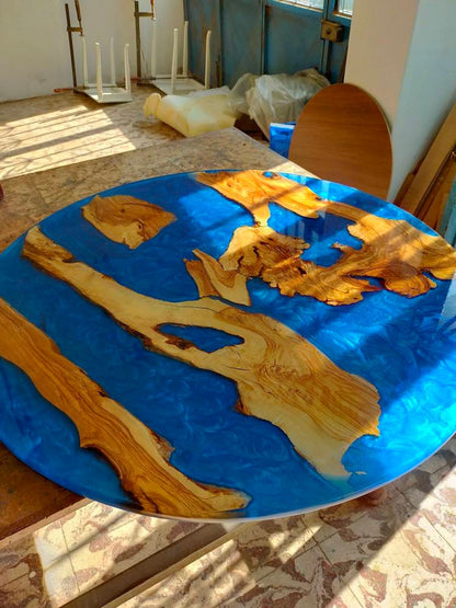 Epoxy Resin & Wood Table Top - Metallic Wholesale vendor