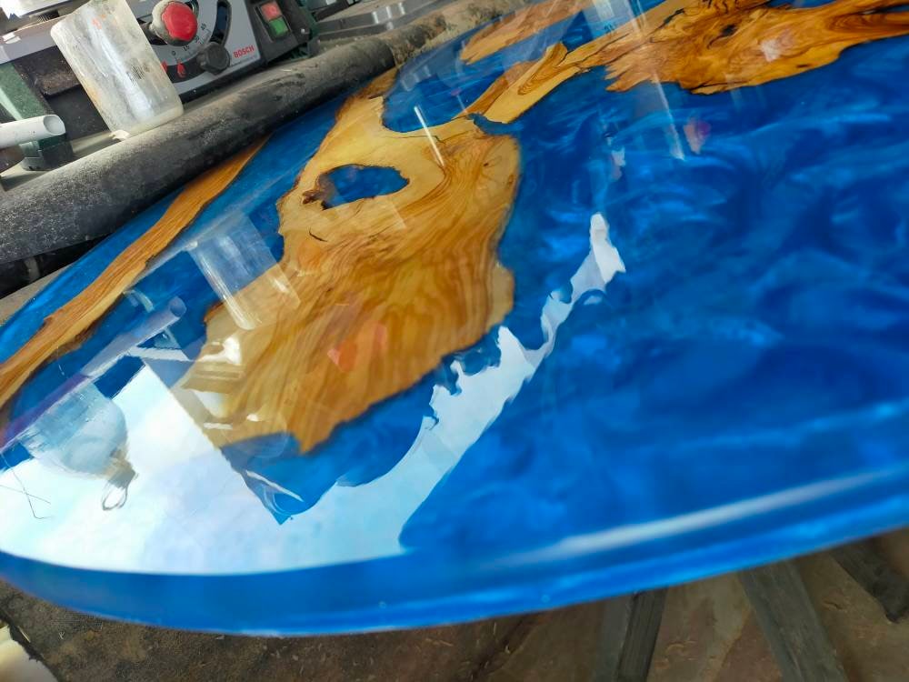 Epoxy Resin & Wood Table Top - Metallic Wholesale vendor