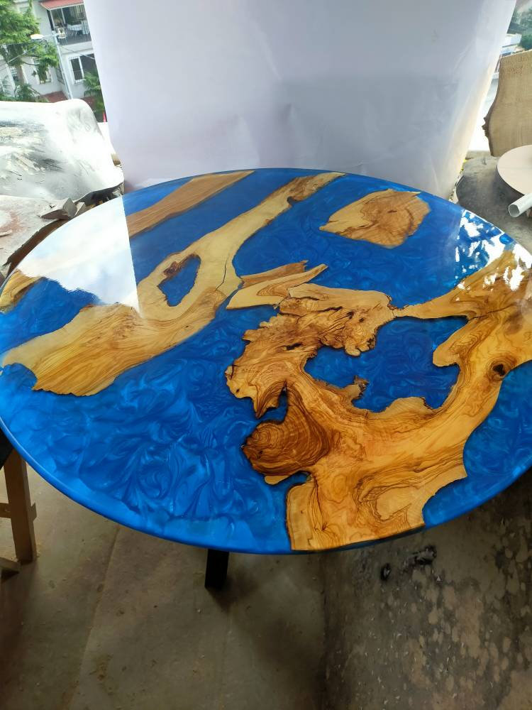 Epoxy Resin & Wood Table Top - Metallic Wholesale vendor