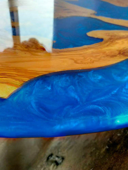 Epoxy Resin & Wood Table Top - Metallic Wholesale vendor