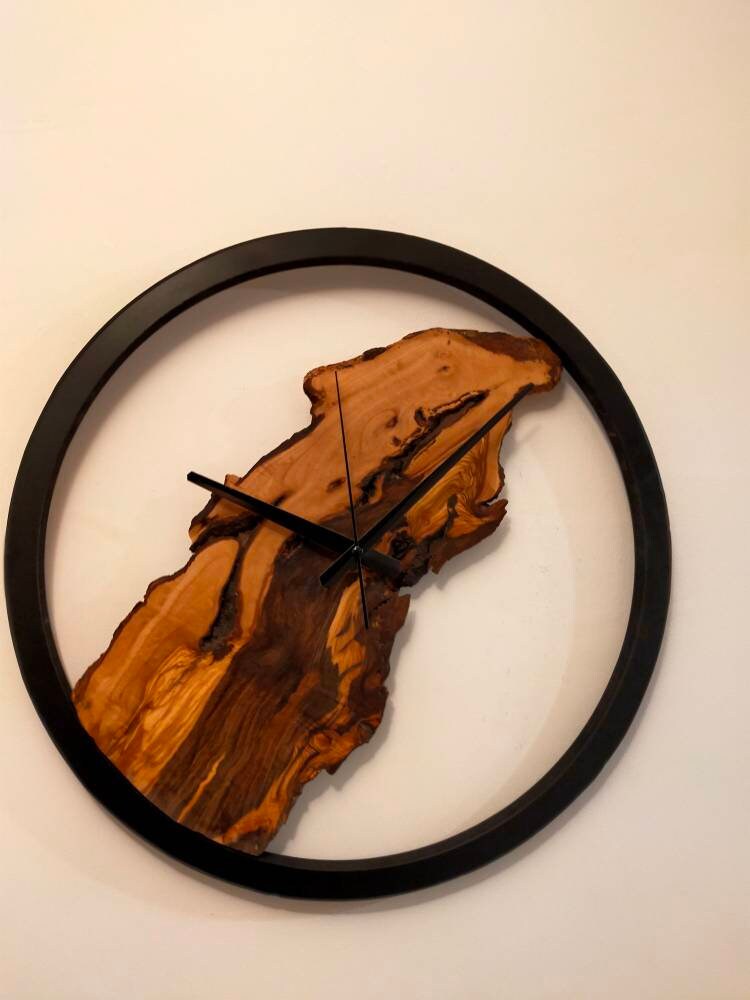 Rustic Olive Wood Wall Clock Wholesale vendor