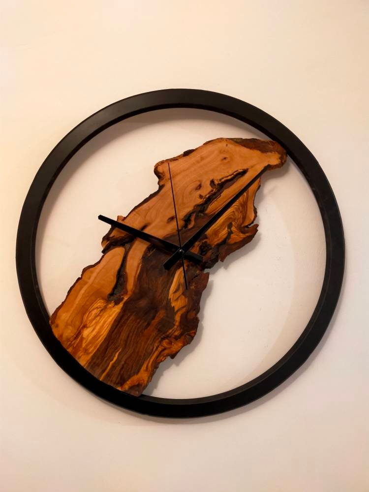 Rustic Olive Wood Wall Clock Wholesale vendor