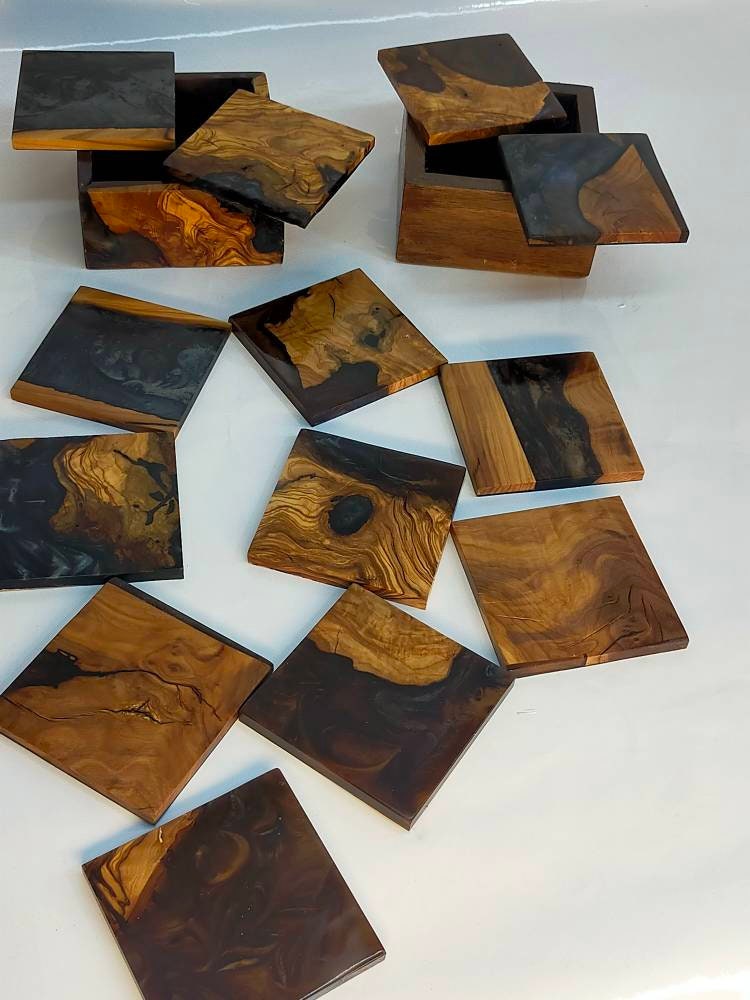 Epoxy & Wood Coasters Resin Wood Living