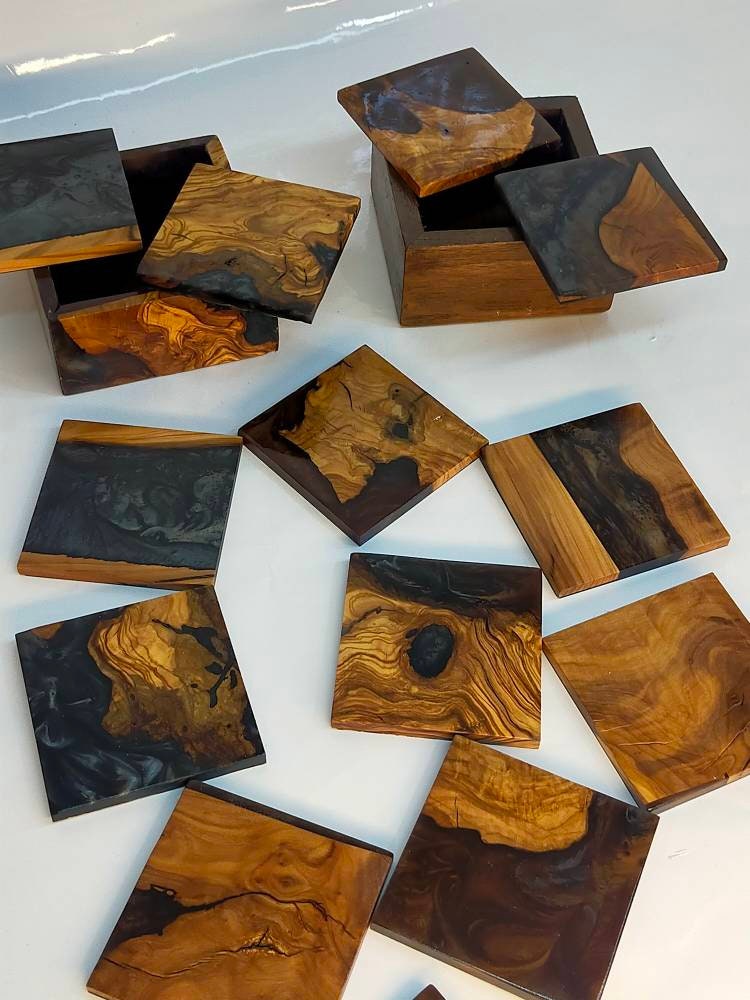 Epoxy & Wood Coasters Resin Wood Living