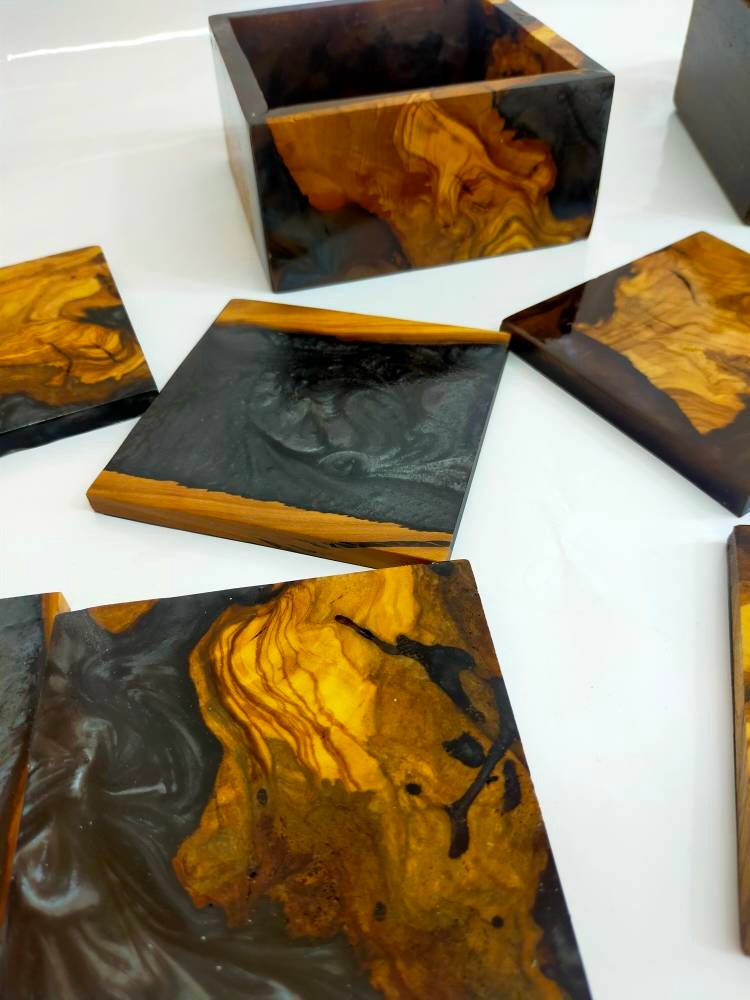 Epoxy & Wood Coasters Resin Wood Living