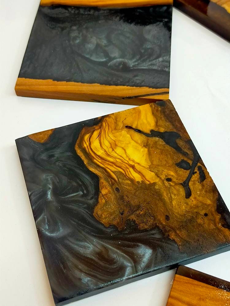 Epoxy & Wood Coasters Resin Wood Living