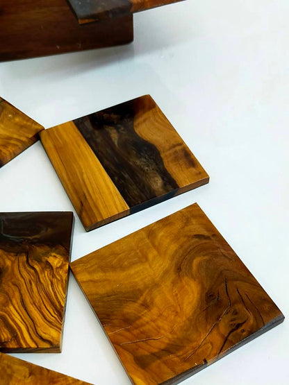 Epoxy & Wood Coasters Resin Wood Living