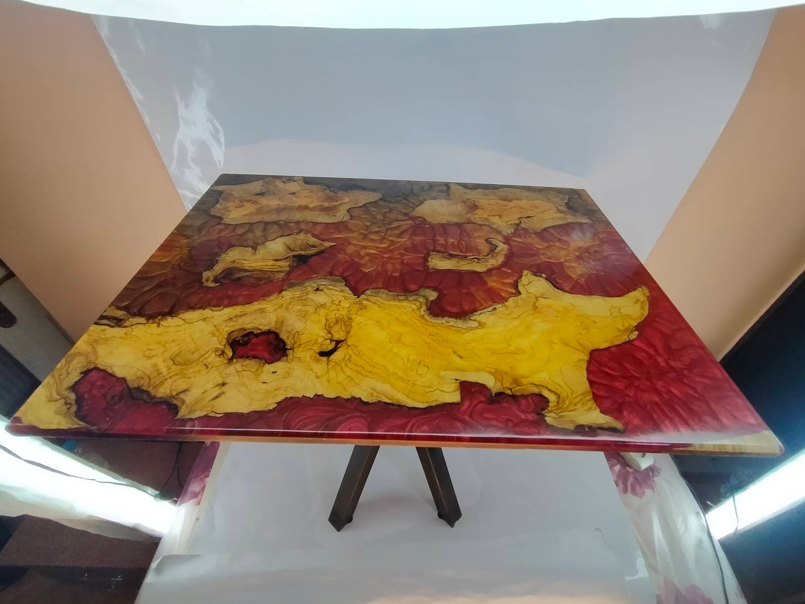 Resin table top, Epoxy Coffee table top, epoxy table top, wooden table top, custom epoxy river table top, resin din table, epoxy din table Resin Wood Living