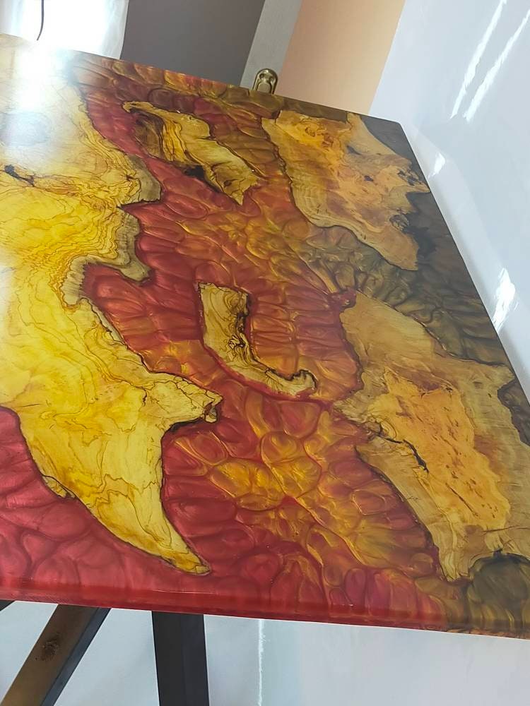 Resin table top, Epoxy Coffee table top, epoxy table top, wooden table top, custom epoxy river table top, resin din table, epoxy din table Resin Wood Living