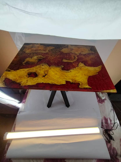 Resin table top, Epoxy Coffee table top, epoxy table top, wooden table top, custom epoxy river table top, resin din table, epoxy din table Resin Wood Living